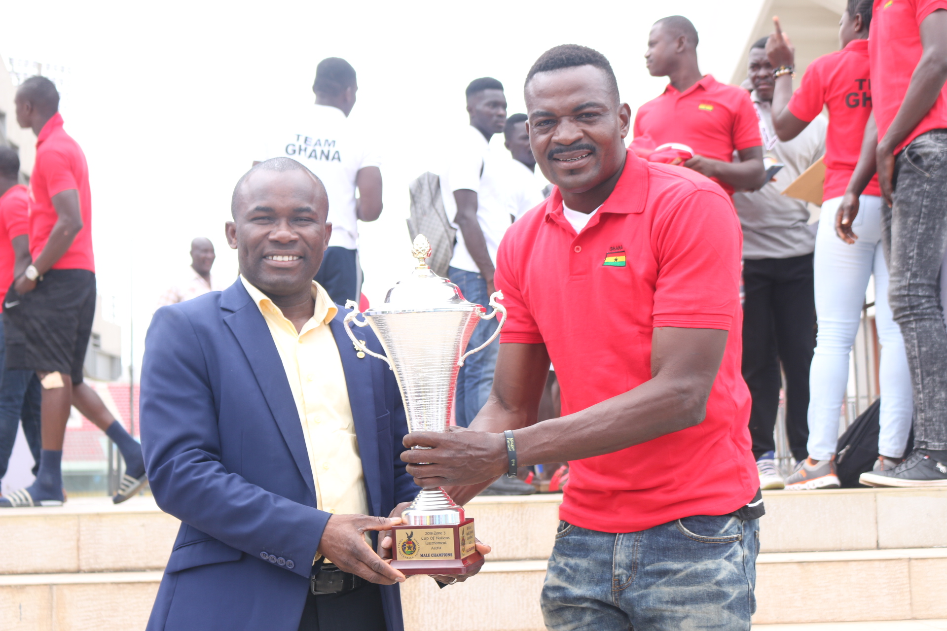 Black Spikers presents Gold trophies to NSA - National Sports Authority