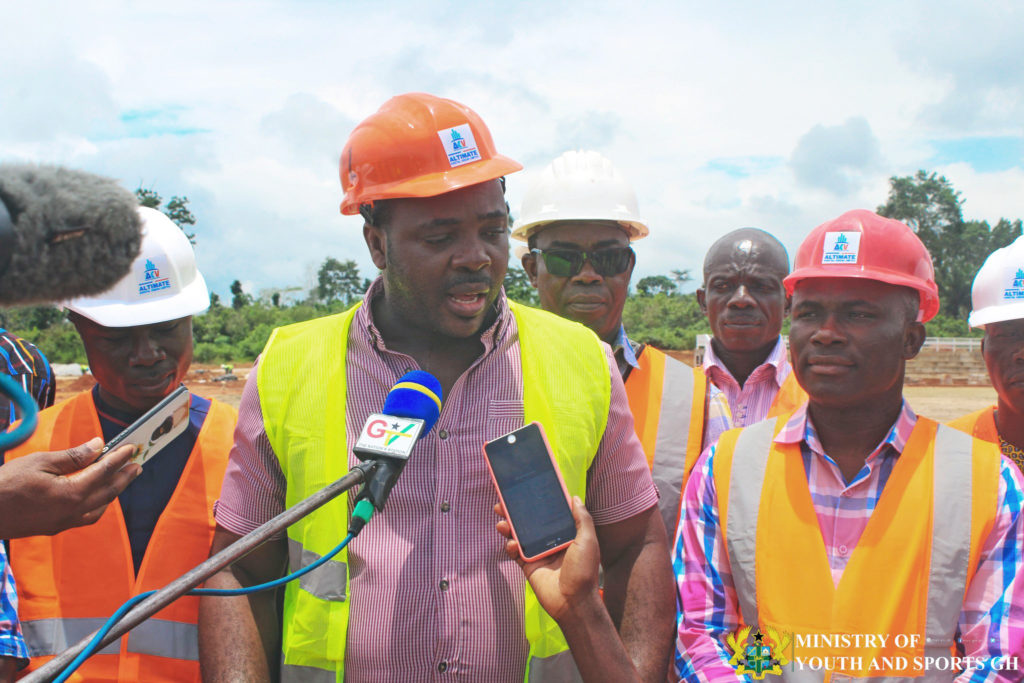 NSA Boss visits Nyinahin Stadium to Inspect ongoing Stadium Project ...